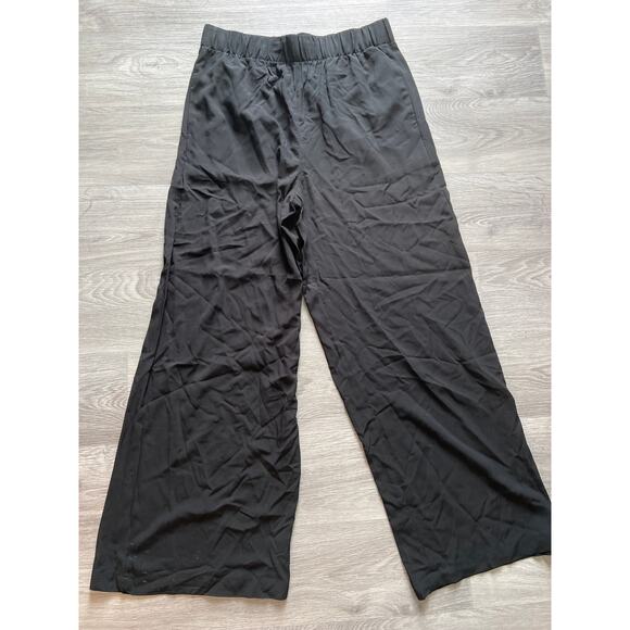 NWT Banana Republic size medium rayon/viscose wide leg black pants - Picture 1 of 5